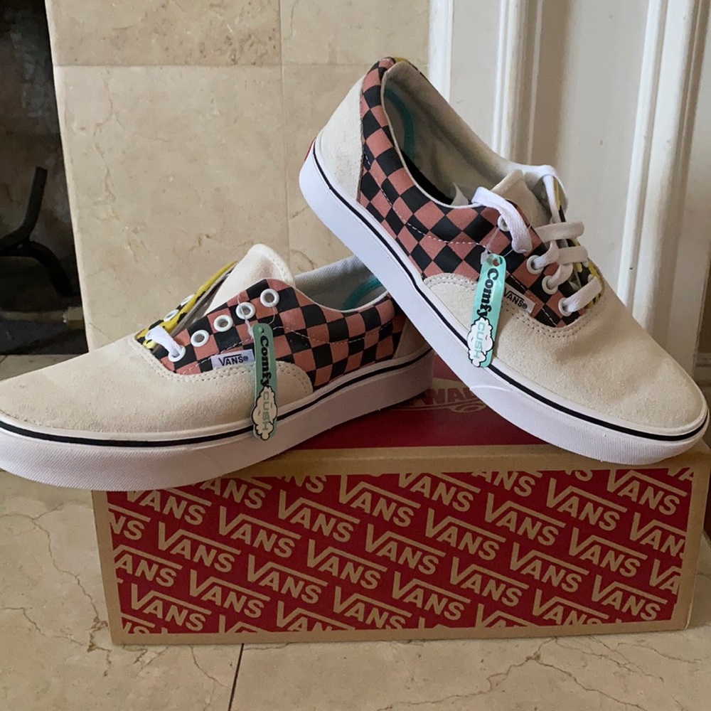 New Vans shoes checkered leopard Women’s 8.5 NWbox